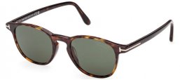 Gafas de Sol - Tom Ford - HOLT-02 FT1302 - 52R  DARK HAVANA // GREEN POLARIZED