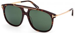 Gafas de Sol - Tom Ford - SAM-02 FT1306 - 52N  DARK HAVANA // GREEN