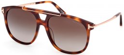 Lunettes de soleil - Tom Ford - SAM-02 FT1306 - 53K  HAVANA // ROVIEX GRADIENT
