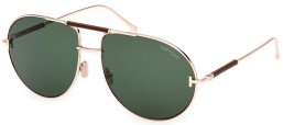 Gafas de Sol - Tom Ford - LOU-02 FT1308 - 28N  SHINY ROSE GOLD // GREEN
