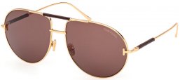 Gafas de Sol - Tom Ford - LOU-02 FT1308 - 30E  SHINY GOLD // BROWN