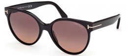 Gafas de Sol - Tom Ford - TALLULAH-02 FT1311 - 01T  SHINY BLACK // BORDEAUX GRADIENT