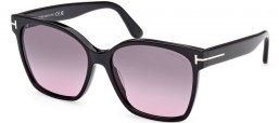 Sunglasses - Tom Ford - IRIS-02 FT1312 - 01B  SHINY BLACK // GREY GRADIENT
