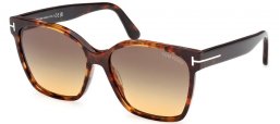 Sunglasses - Tom Ford - IRIS-02 FT1312 - 55B  HAVANA // GREY GRADIENT YELLOW