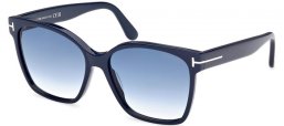 Sunglasses - Tom Ford - IRIS-02 FT1312 - 90W  SHINY BLUE // BLUE GRADIENT