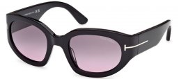 Lunettes de soleil - Tom Ford - ARIZONA-02 FT1313 - 01B  SHINY BLACK // GREY GRADIENT