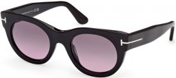 Sunglasses - Tom Ford - MARINE-02 FT1315 - 01B  SHINY BLACK // GREY GRADIENT