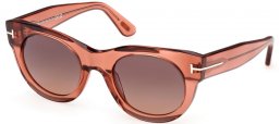 Sunglasses - Tom Ford - MARINE-02 FT1315 - 45T  SHINY LIGHT BROWN // BORDEAUX GRADIENT