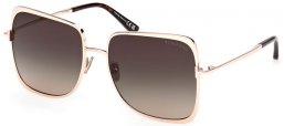 Sunglasses - Tom Ford - TARA-02 FT1319 - 28B  SHINY ROSE GOLD // GREY GRADIENT