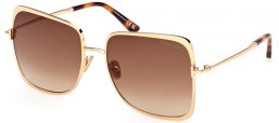 Lunettes de soleil - Tom Ford - TARA-02 FT1319 - 30F  SHINY GOLD // BROWN GRADIENT