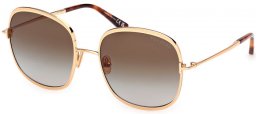 Lunettes de soleil - Tom Ford - SOFIA-02 FT1320 - 30P  SHINY GOLD // GREEN GRADIENT