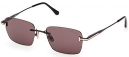 Lunettes de soleil - Tom Ford - JAKE-02 FT1354 - 01A  SHINY BLACK // GREY