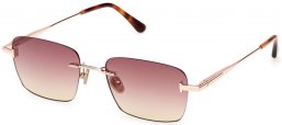 Lunettes de soleil - Tom Ford - JAKE-02 FT1354 - 28Z  SHINY ROSE GOLD // BORDEAUX GRADIENT