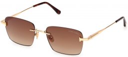 Lunettes de soleil - Tom Ford - JAKE-02 FT1354 - 30F  SHINY GOLD // BROWN GRADIENT