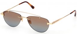 Lunettes de soleil - Tom Ford - ASTOR-02 FT1356 - 30F  SHINY GOLD // BROWN GRADIENT