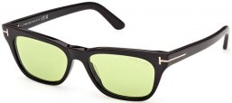 Lunettes de soleil - Tom Ford - PENN-02 FT1362 - 01N  SHINY BLACK // LIGHT GREEN