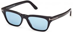 Sunglasses - Tom Ford - PENN-02 FT1362 - 01V  SHINY BLACK // LIGHT BLUE