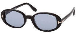Lunettes de soleil - Tom Ford - IGGY FT1364 - 01A  SHINY BLACK // LIGHT GREY