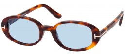 Lunettes de soleil - Tom Ford - IGGY FT1364 - 53V  HAVANA HONEY // LIGHT BLUE