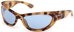 Gafas de Sol - Tom Ford - LEONA-02 FT1365 - 56V  HAVANA HONEY // LIGHT BLUE