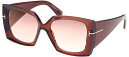 Gafas de Sol - Tom Ford - JACQUETTA FT0921 - 48G  SHINY BROWN // LIGHT BROWN GRADIENT MIRROR