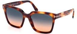 Sunglasses - Tom Ford - SELBY FT0952  - 53P  LIGHT HAVANA // GREY GRADIENT PINK