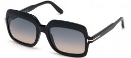 Gafas de Sol - Tom Ford - WALLIS FT0688 - 01B  POLISHED BLACK // GREY GRADIENT