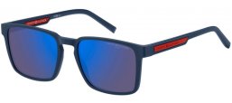 Gafas de Sol - Tommy Hilfiger - TH 2088/S - FLL (VI) MATTE BLUE // BLUE MULTILAYER HIGH CONTRAST