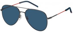Sunglasses - Tommy Hilfiger - TH 2111/G/S - R80 (KU) MATTE DARK RUTHENIUM // BLUE GREY
