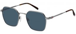 Sunglasses - Tommy Hilfiger - TH 2133/S - R81 (KU) MATTE RUTHENIUM // BLUE