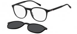 Monturas - Tommy Hilfiger - TH 2268/C - 003 (M9) MATTE BLACK // CLEAR + CLIP ON GREY POLARIZED