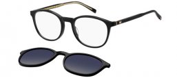 Lunettes de vue - Tommy Hilfiger - TH 2268/C - 807 (Z7) BLACK // CLEAR + CLIP ON  BLUE GRADIENT POLARIZED