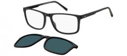 Frames - Tommy Hilfiger - TH 2281/C - 08A (C3) BLACK GREY // CLEAR + CLIP ON BLUE POLARIZED