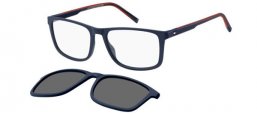 Frames - Tommy Hilfiger - TH 2281/C - 8RU (M9) BLUE RED // CLEAR + CLIP ON GREY POLARIZED