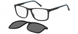Frames - Tommy Hilfiger - TH 2281/C - ETJ (M9) BLACK TEAL // CLEAR + CLIP ON GREY POLARIZED