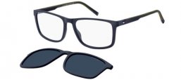 Lunettes de vue - Tommy Hilfiger - TH 2281/C - RNB (C3) BLUE GREEN // CLEAR + CLIP ON BLUE POLARIZED