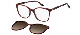Frames - Tommy Hilfiger - TH 2294/C - LHF (WJ) BURGUNDY // CLEAR + CLIP ON GREY GRADIENT POLARIZED