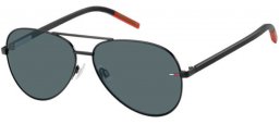 Gafas de Sol - Tommy Hilfiger - TOMMY JEANS TJ 0008/S - 003 (IR) MATTE BLACK // GREY