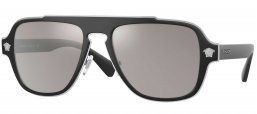 Gafas de Sol - Versace - VE2199 MEDUSA CHARM - 10006G MATTE BLACK // LIGHT GREY MIRROR SILVER