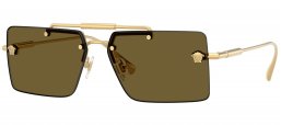 Gafas de Sol - Versace - VE2245 - 100273  GOLD // DARK BROWN