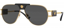 Gafas de Sol - Versace - VE2252 - 100287  GOLD // DARK GREY