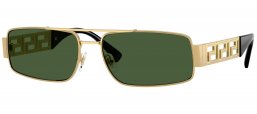 Gafas de Sol - Versace - VE2257 - 100271  GOLD // DARK GREEN