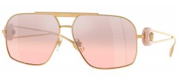 Gafas de Sol - Versace - VE2269 - 10027E  GOLD // LIGHT PINK MIRROR GRADIENT SILVER