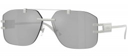 Gafas de Sol - Versace - VE2275 - 10008V  SILVER // TRANSPARENT SILVER MIRROR 80