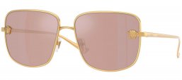 Gafas de Sol - Versace - VE2282 - 1002/5 GOLD // LIGHT PINK MIRROR SILVER