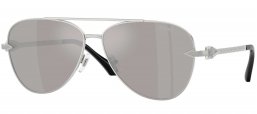 Gafas de Sol - Versace - VE2283 - 10006G  SILVER // LIGHT GREY MIRROR SILVER 80
