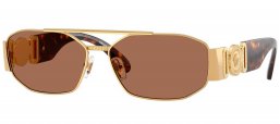Gafas de Sol - Versace - VE2287 - 100273  GOLD // DARK BROWN