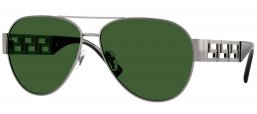Gafas de Sol - Versace - VE2289 - 100071  GUNMETAL // DARK GREEN