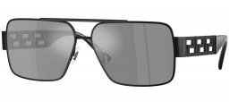 Gafas de Sol - Versace - VE2290 - 12616G  MATTE BLACK // GREY MIRROR SILVER