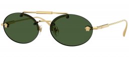 Gafas de Sol - Versace - VE2295 - 100271  GOLD // DARK GREEN